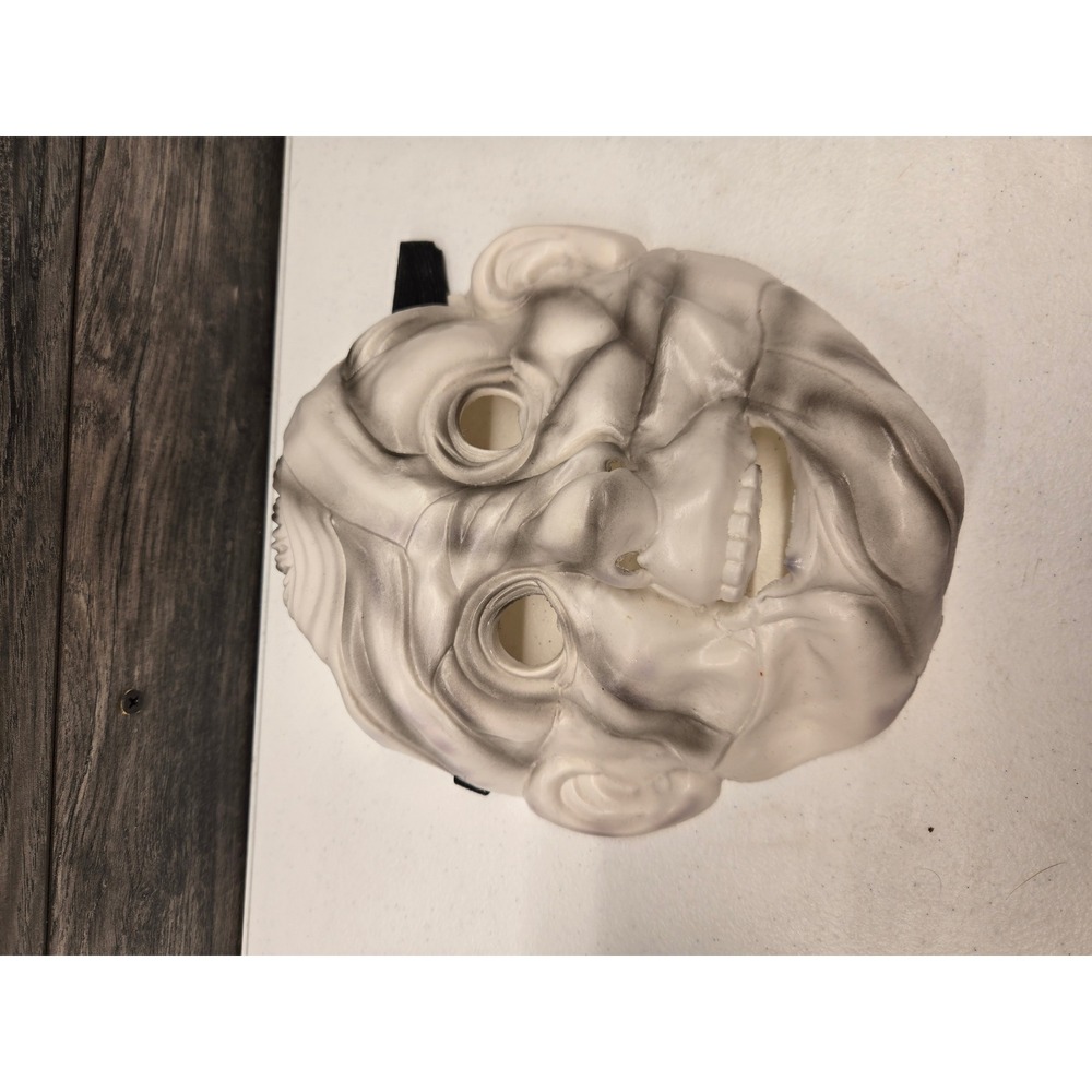 Vintage‎ Creepy Old Man Halloween Mask White Grey Scary Costume Accessory
